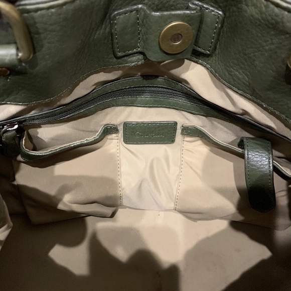 Cole Haan Medium Convertible Green Pebbled Tote - Picture 12 of 15